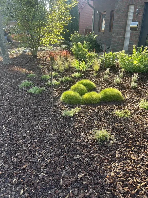 Herzförmiges Gartenbeet